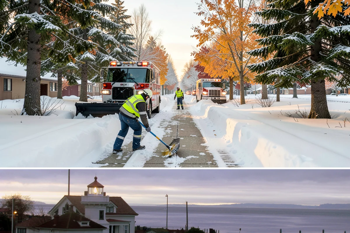 Emergency Walkway Clearing in Mukilteo, Snohomish County, WA - Emergency walkway clearing is available whenever fast-moving Puget Sound storms create sudden hazards that cannot wait for a...