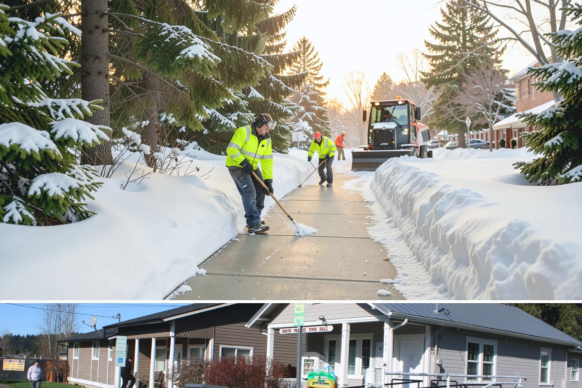 Emergency Walkway Clearing in South Prairie, Pierce County, WA - Emergency walkway clearing is available whenever fast-moving Puget Sound storms create sudden hazards that cannot wait for a...