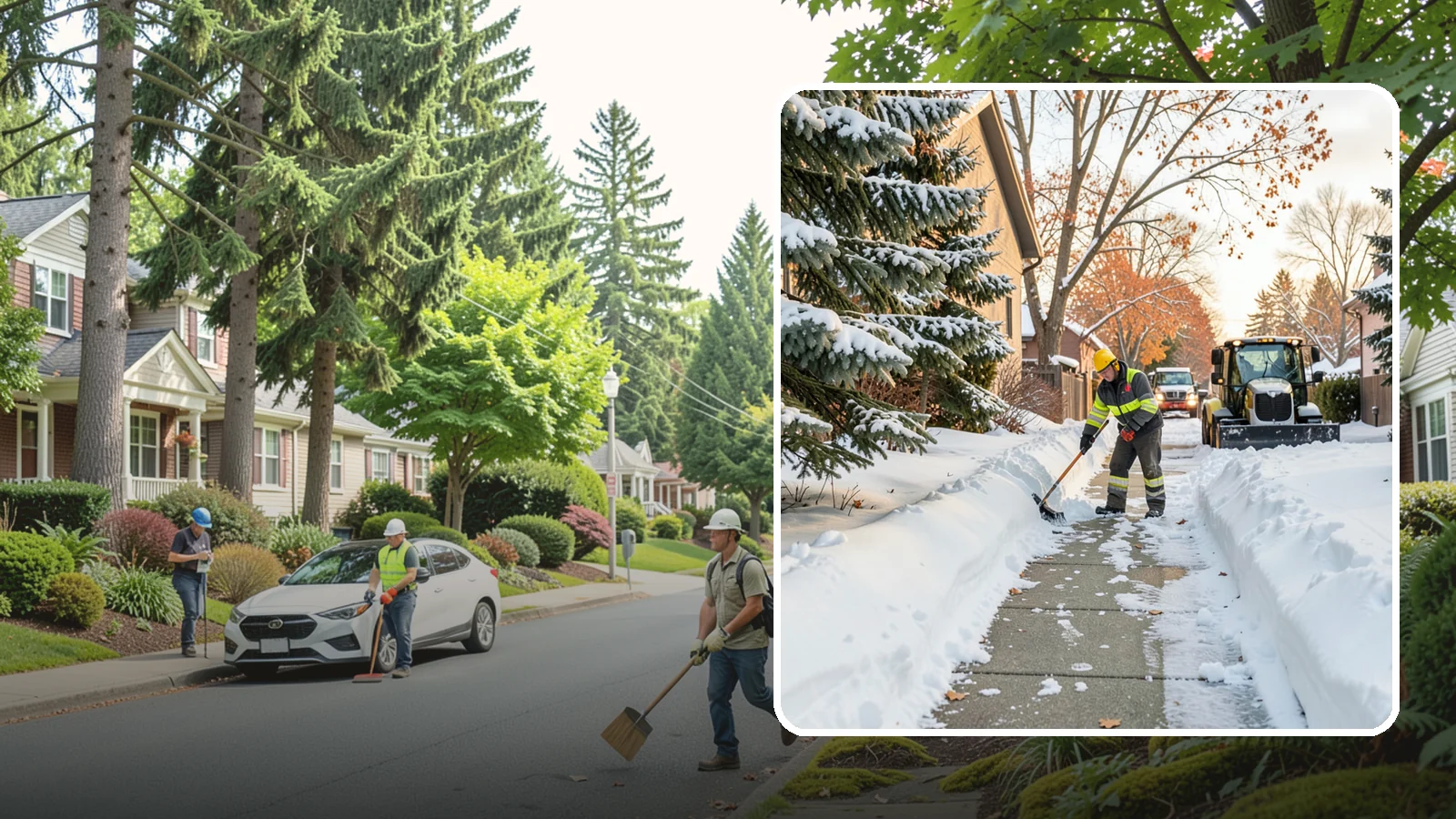 Entryway Clearing in Beaux Arts Village, King County, WA - We clear the entryway and threshold area so the doorway itself stays free of snow and ice.