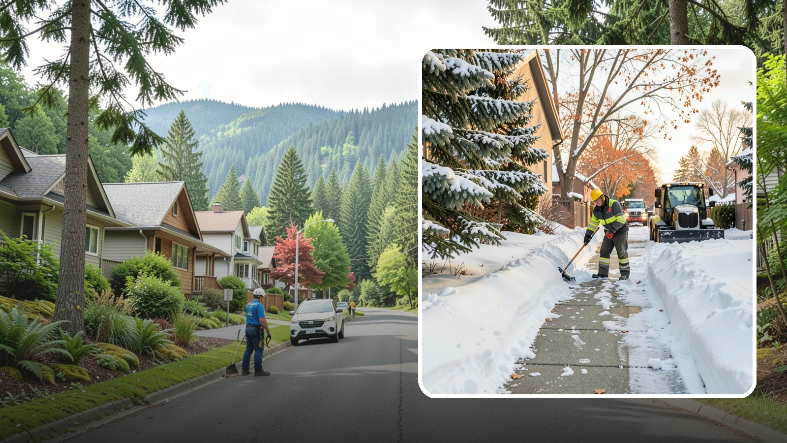Entryway Clearing in Darrington, Snohomish County, WA - We clear the entryway and threshold area so the doorway itself stays free of snow and ice.