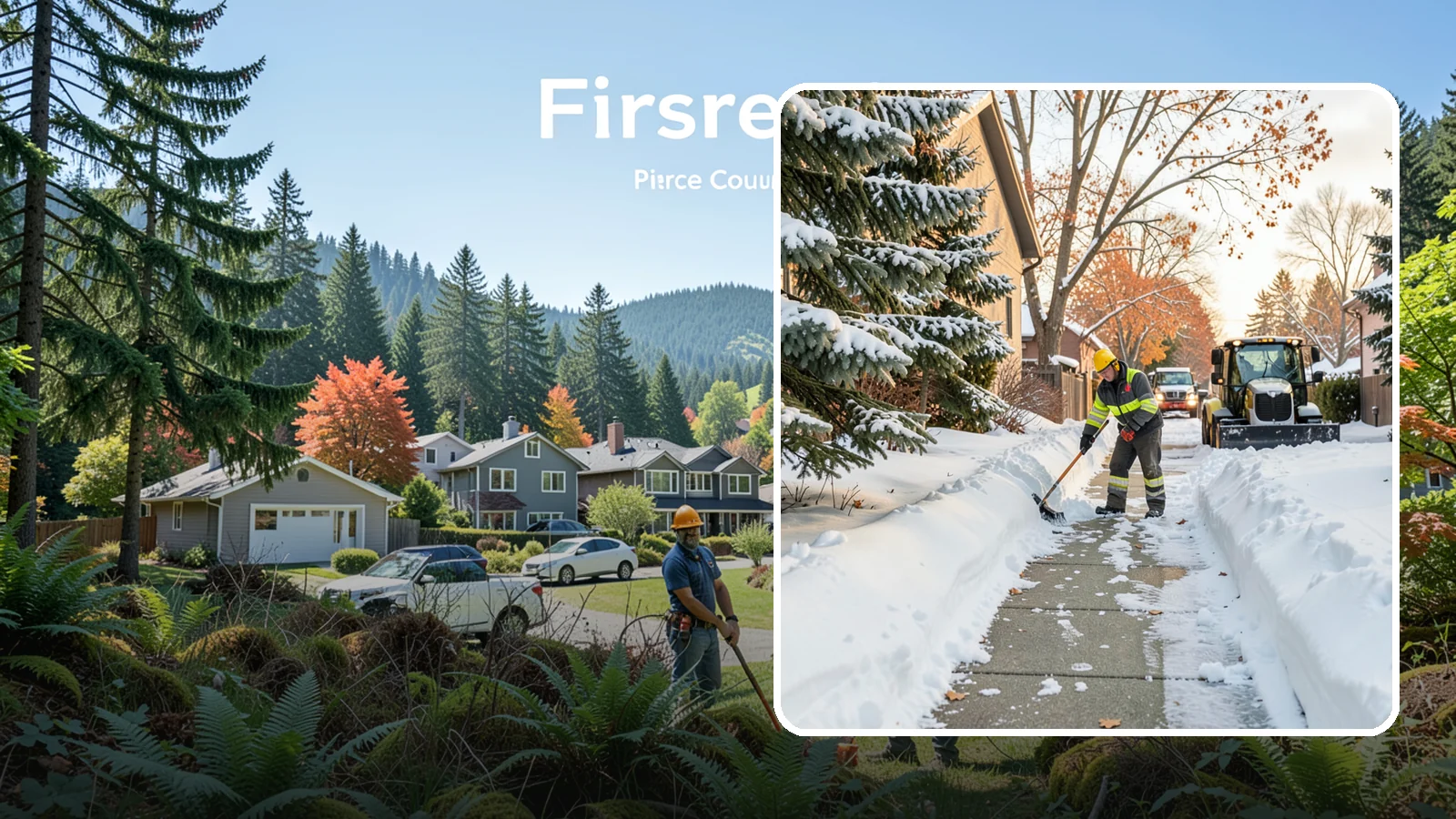 Entryway Clearing in Fircrest, Pierce County, WA - We clear the entryway and threshold area so the doorway itself stays free of snow and ice.