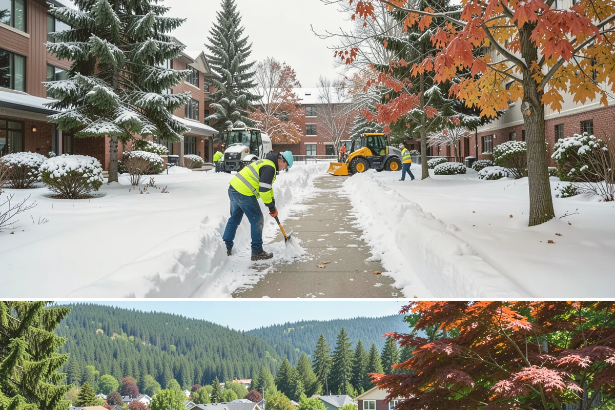 Entryway Clearing in Index, Snohomish County, WA - Entryway clearing is essential throughout the season, particularly during wet spells when slush and roof drip collect at the door.