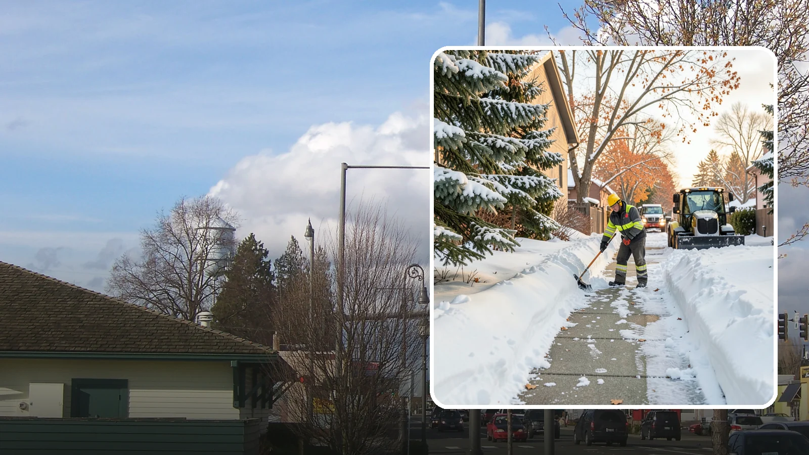 Entryway Clearing in Marysville, Snohomish County, WA - We clear the entryway and threshold area so the doorway itself stays free of snow and ice.