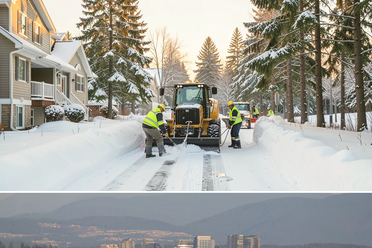 Entryway Clearing in Medina, King County, WA - Entryway clearing is essential throughout the season, particularly during wet spells when slush and roof drip collect at the door.