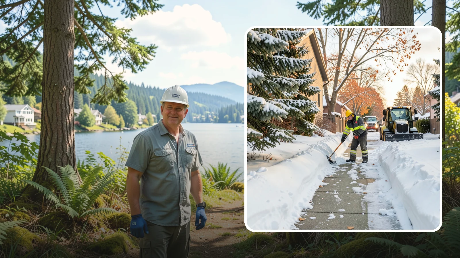 Entryway Clearing in Milton, King County, WA - We clear the entryway and threshold area so the doorway itself stays free of snow and ice.