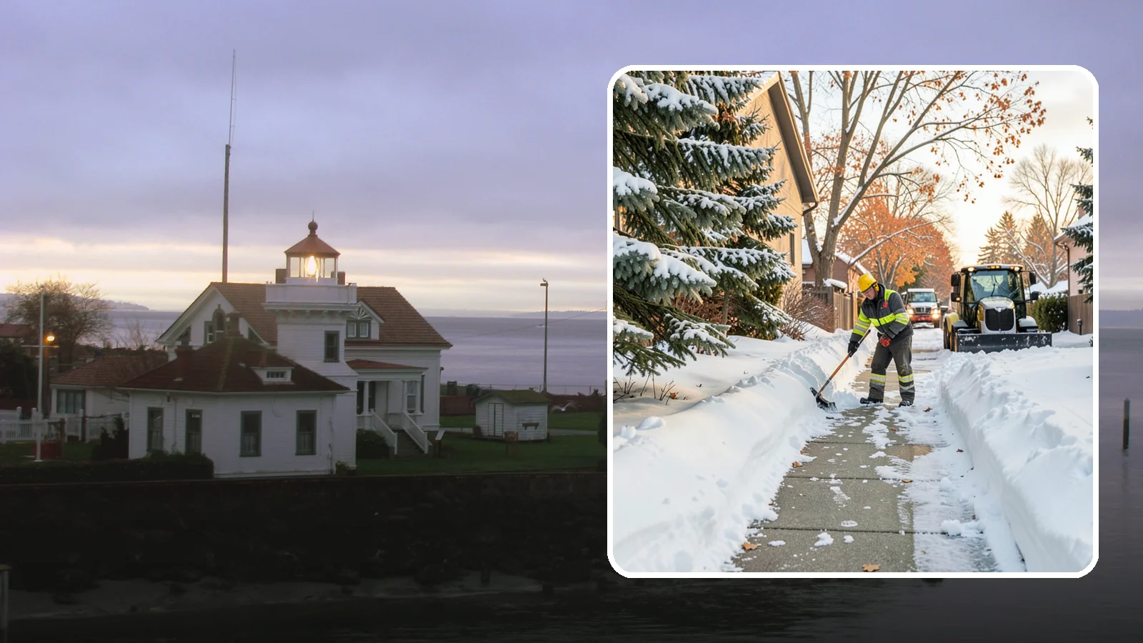 Entryway Clearing in Mukilteo, Snohomish County, WA - We clear the entryway and threshold area so the doorway itself stays free of snow and ice.