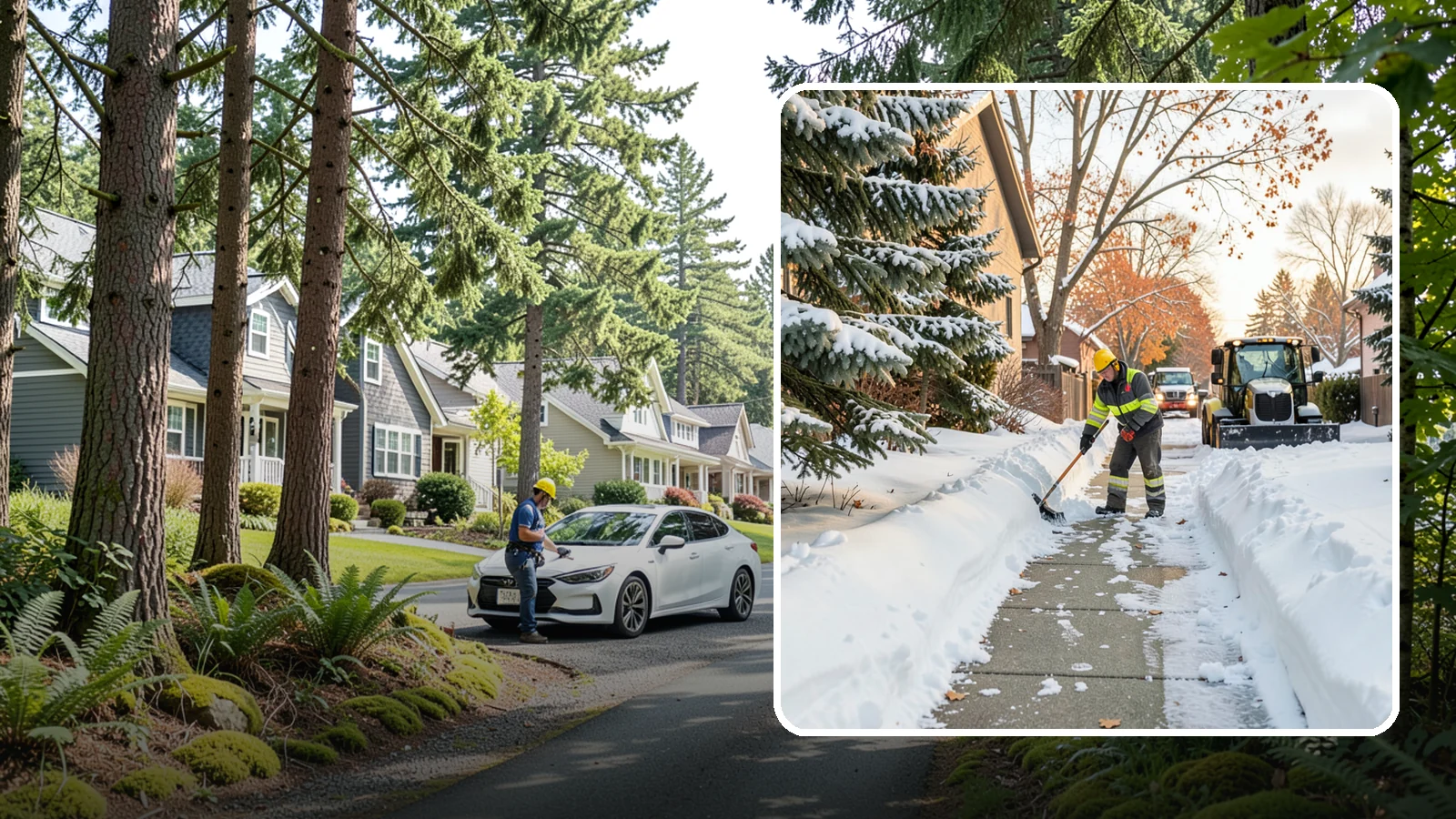 Entryway Clearing in Normandy Park, King County, WA - We clear the entryway and threshold area so the doorway itself stays free of snow and ice.