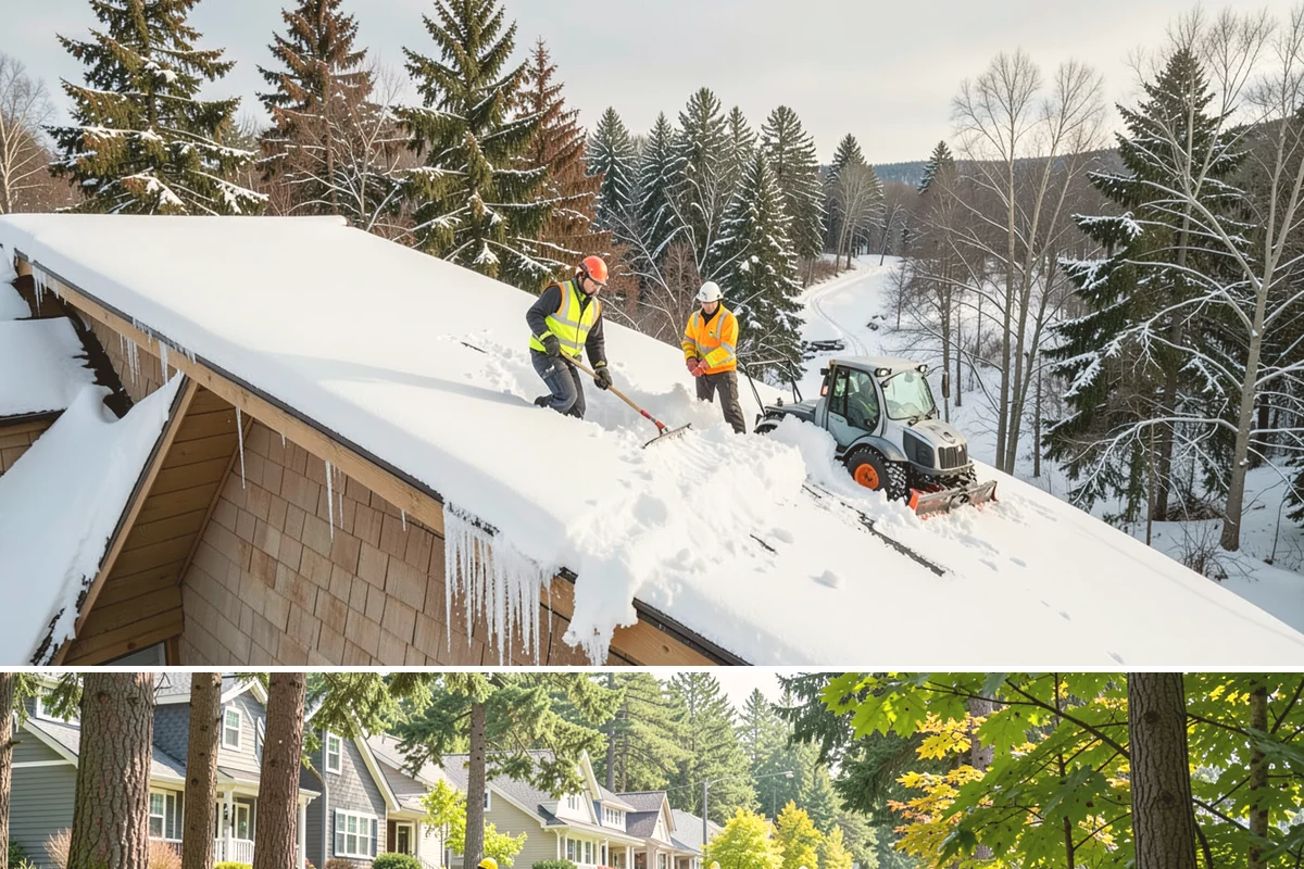 Entryway Clearing in Normandy Park, King County, WA - Entryway clearing is essential throughout the season, particularly during wet spells when slush and roof drip collect at the door.