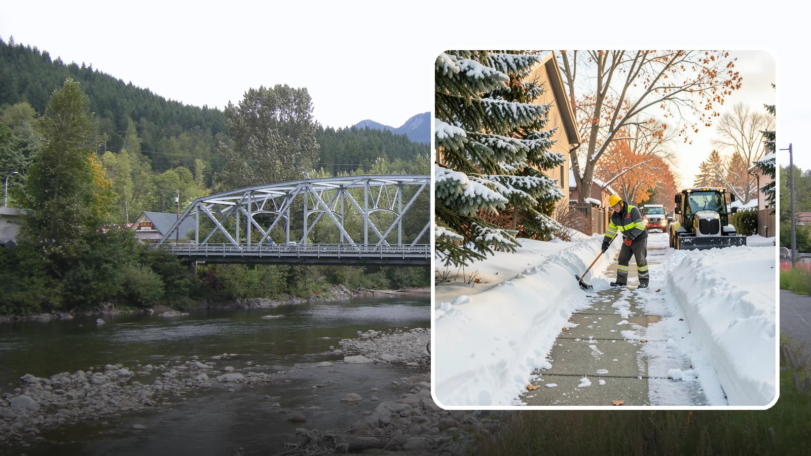 Entryway Clearing in Skykomish, King County, WA - We clear the entryway and threshold area so the doorway itself stays free of snow and ice.