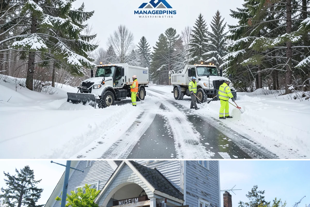 Entryway Clearing in Steilacoom, Pierce County, WA - Entryway clearing is essential throughout the season, particularly during wet spells when slush and roof drip collect at the door.