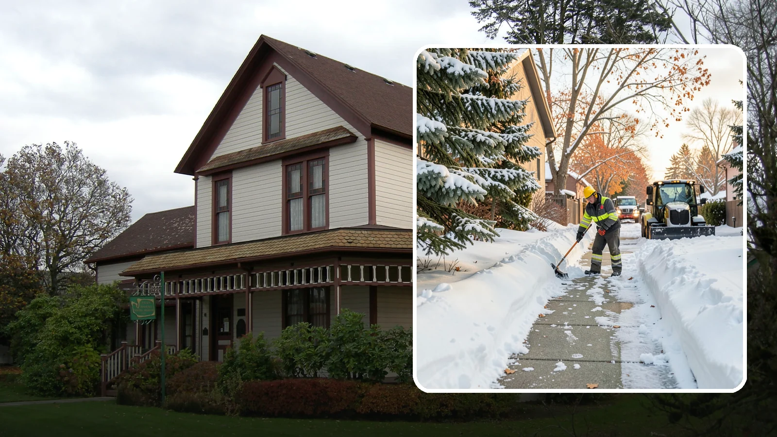 Entryway Clearing in Sumner, Pierce County, WA - We clear the entryway and threshold area so the doorway itself stays free of snow and ice.
