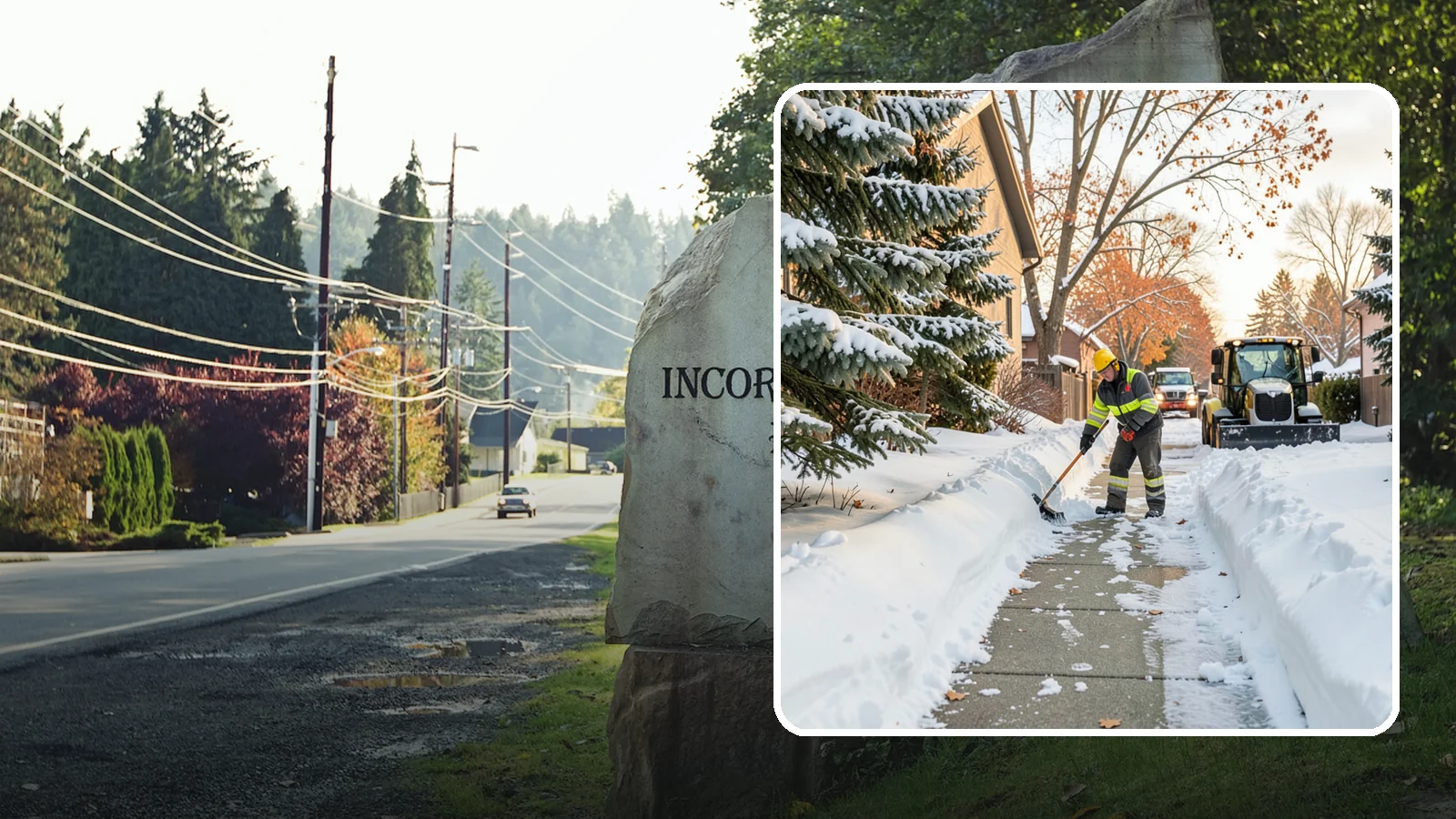 Entryway Clearing in Wilkeson, Pierce County, WA - We clear the entryway and threshold area so the doorway itself stays free of snow and ice.