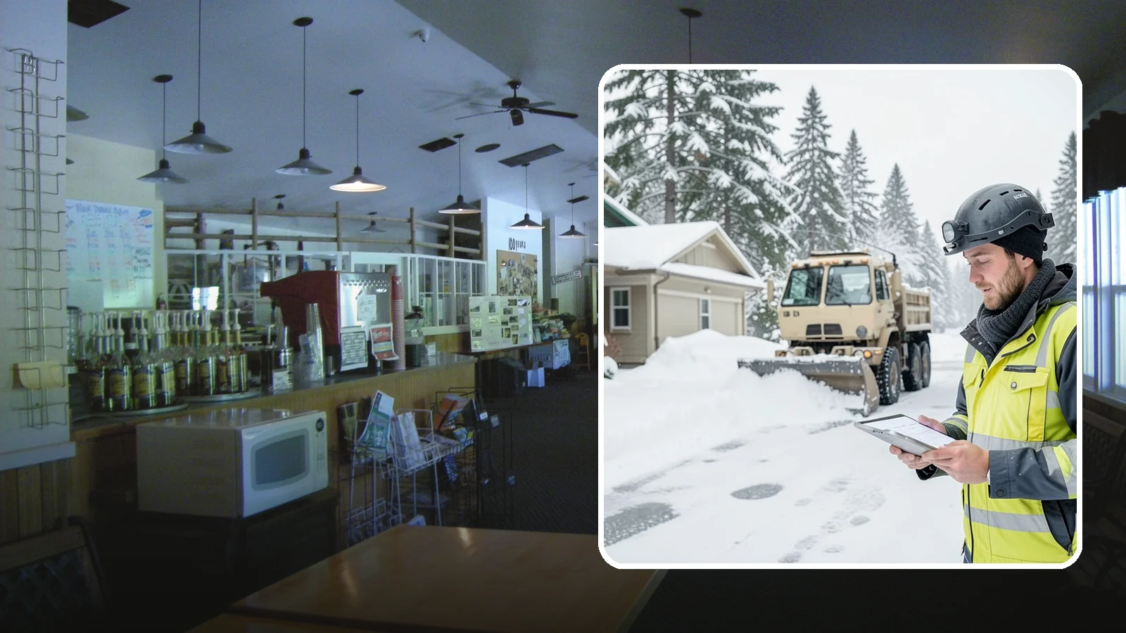 Event Snow Removal in Black Diamond, King County, WA - We clear parking, entrances, and walkways for weddings, conferences, and winter events across Western Washington so a sudden...