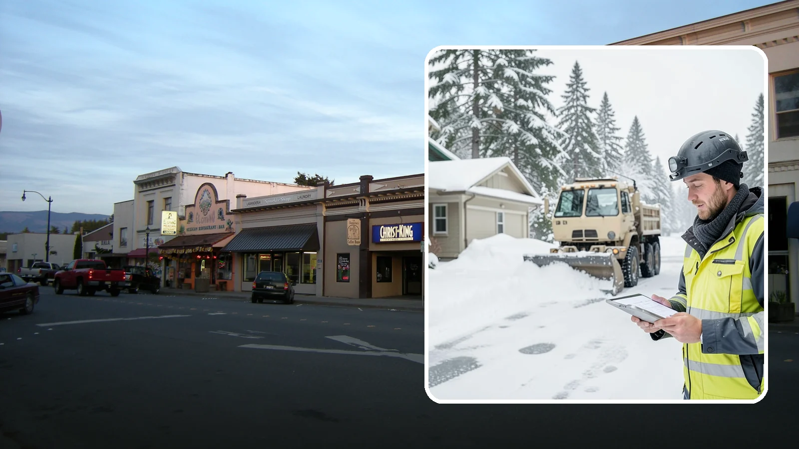 Event Snow Removal in Burlington, Skagit County, WA - We clear parking, entrances, and walkways for weddings, conferences, and winter events across Western Washington so a sudden...