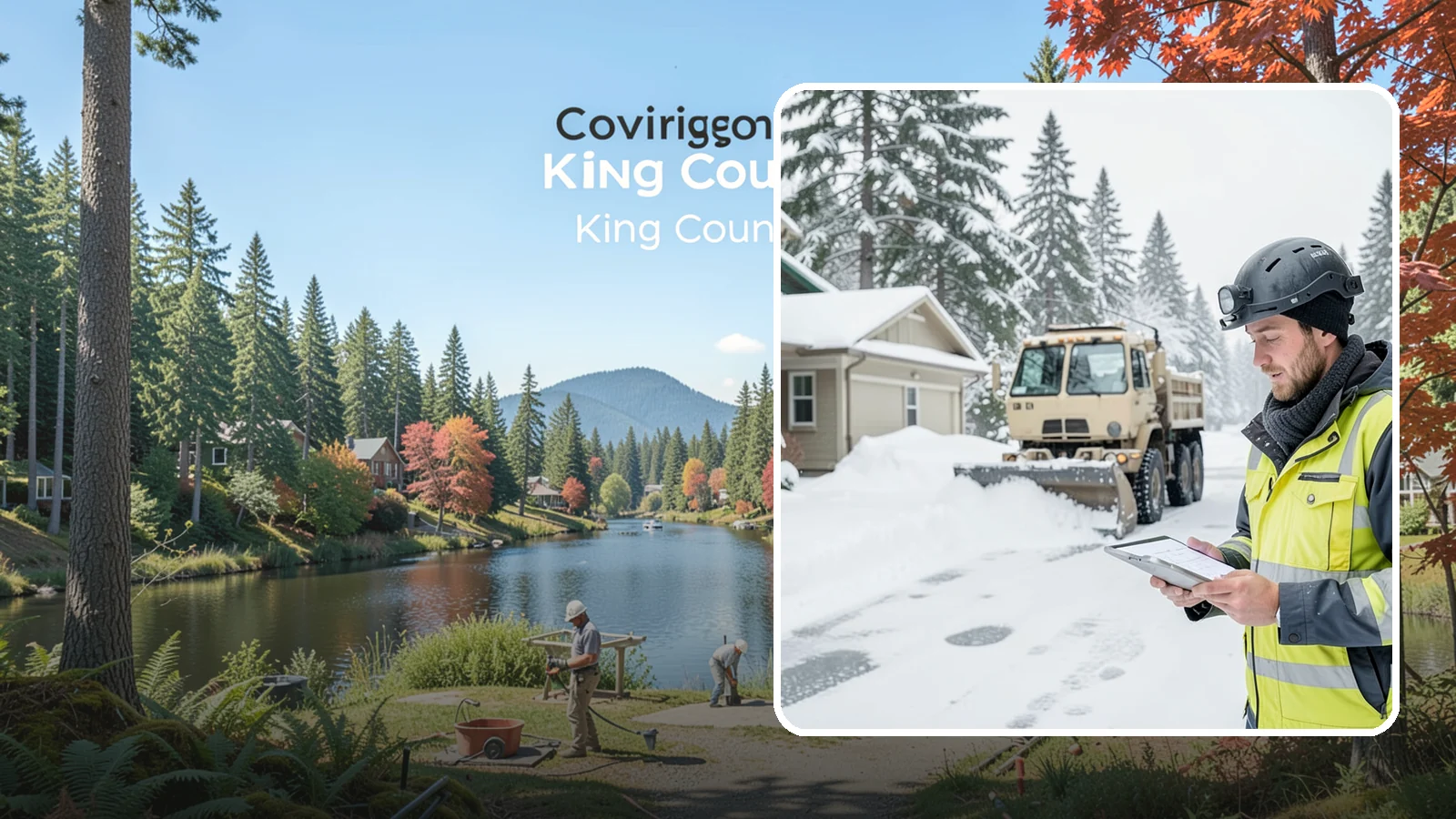 Event Snow Removal in Covington, King County, WA - We clear parking, entrances, and walkways for weddings, conferences, and winter events across Western Washington so a sudden...