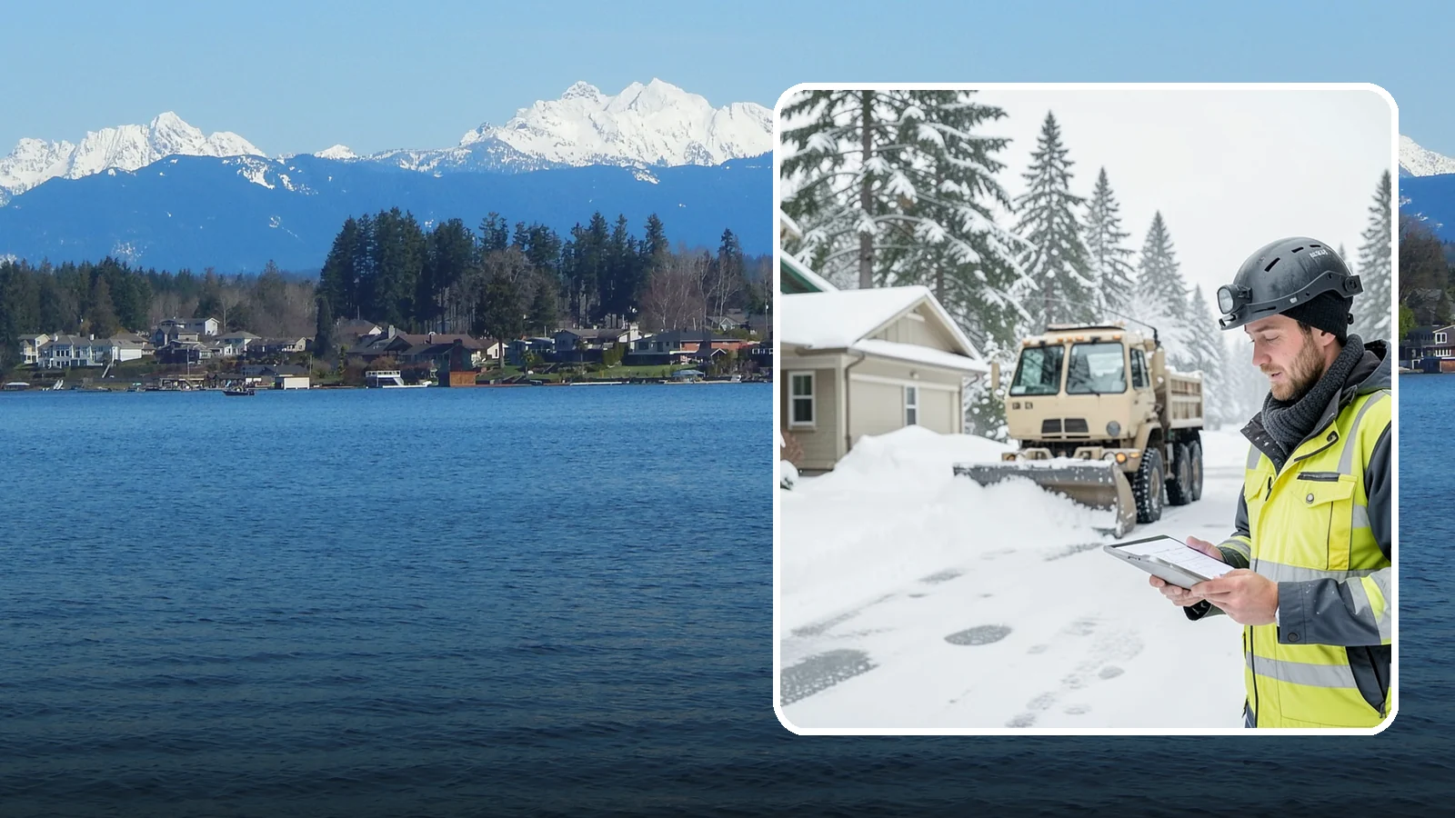 Event Snow Removal in Lake Stevens, Snohomish County, WA - We clear parking, entrances, and walkways for weddings, conferences, and winter events across Western Washington so a sudden...