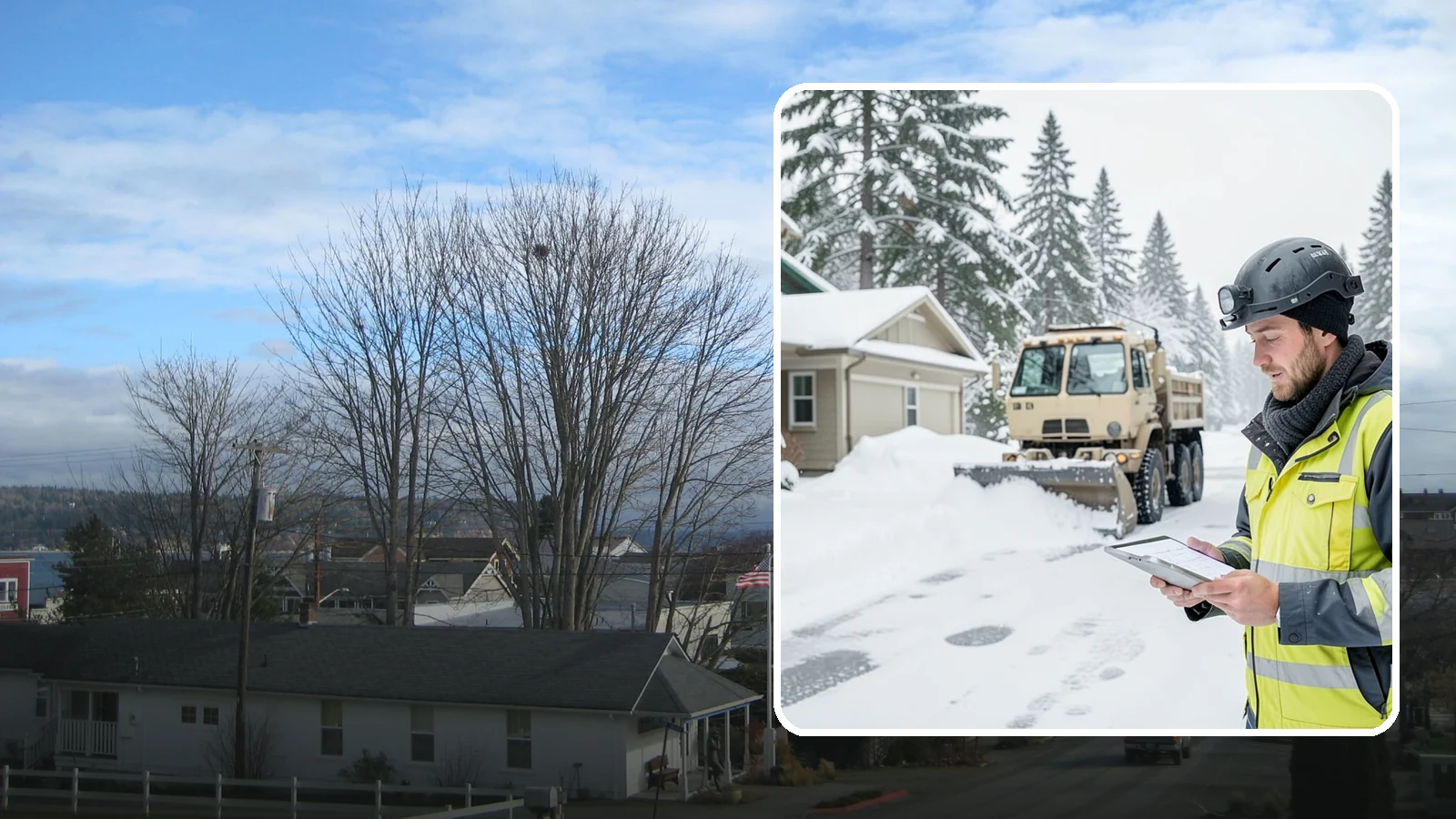 Event Snow Removal in Langley, Island County, WA - We clear parking, entrances, and walkways for weddings, conferences, and winter events across Western Washington so a sudden...