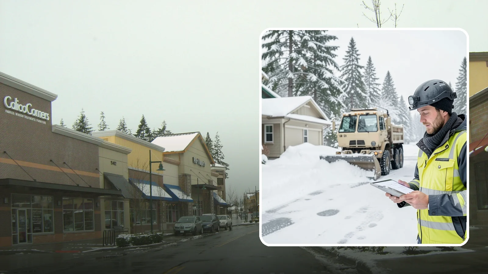 Event Snow Removal in Mill Creek, Snohomish County, WA - We clear parking, entrances, and walkways for weddings, conferences, and winter events across Western Washington so a sudden...