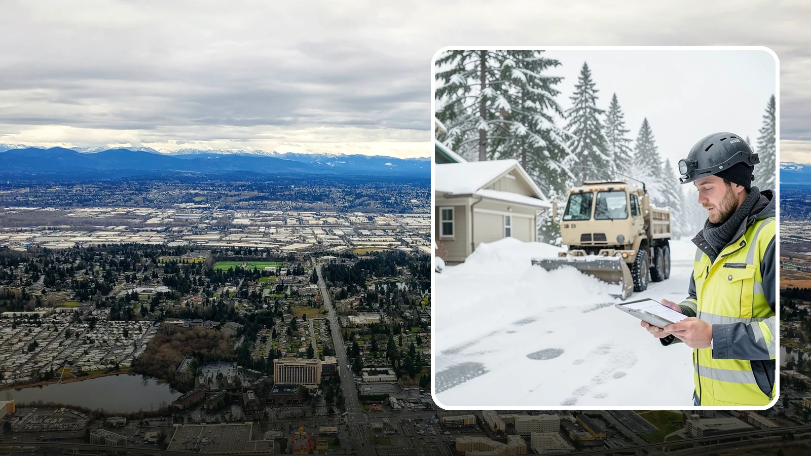 Event Snow Removal in SeaTac, King County, WA - We clear parking, entrances, and walkways for weddings, conferences, and winter events across Western Washington so a sudden...