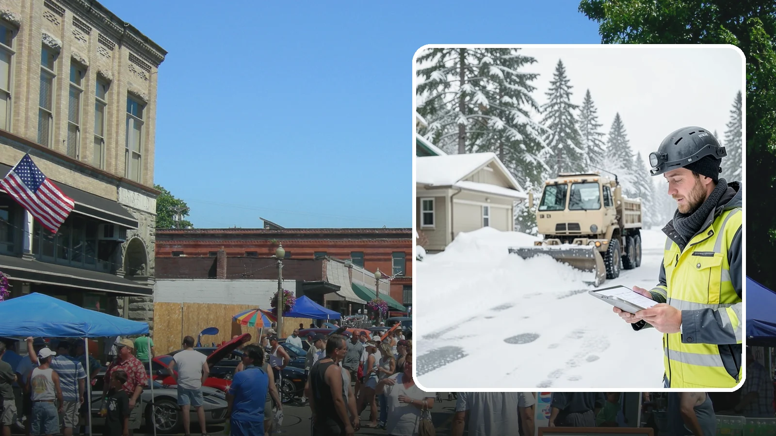 Event Snow Removal in Snohomish, Snohomish County, WA - We clear parking, entrances, and walkways for weddings, conferences, and winter events across Western Washington so a sudden...