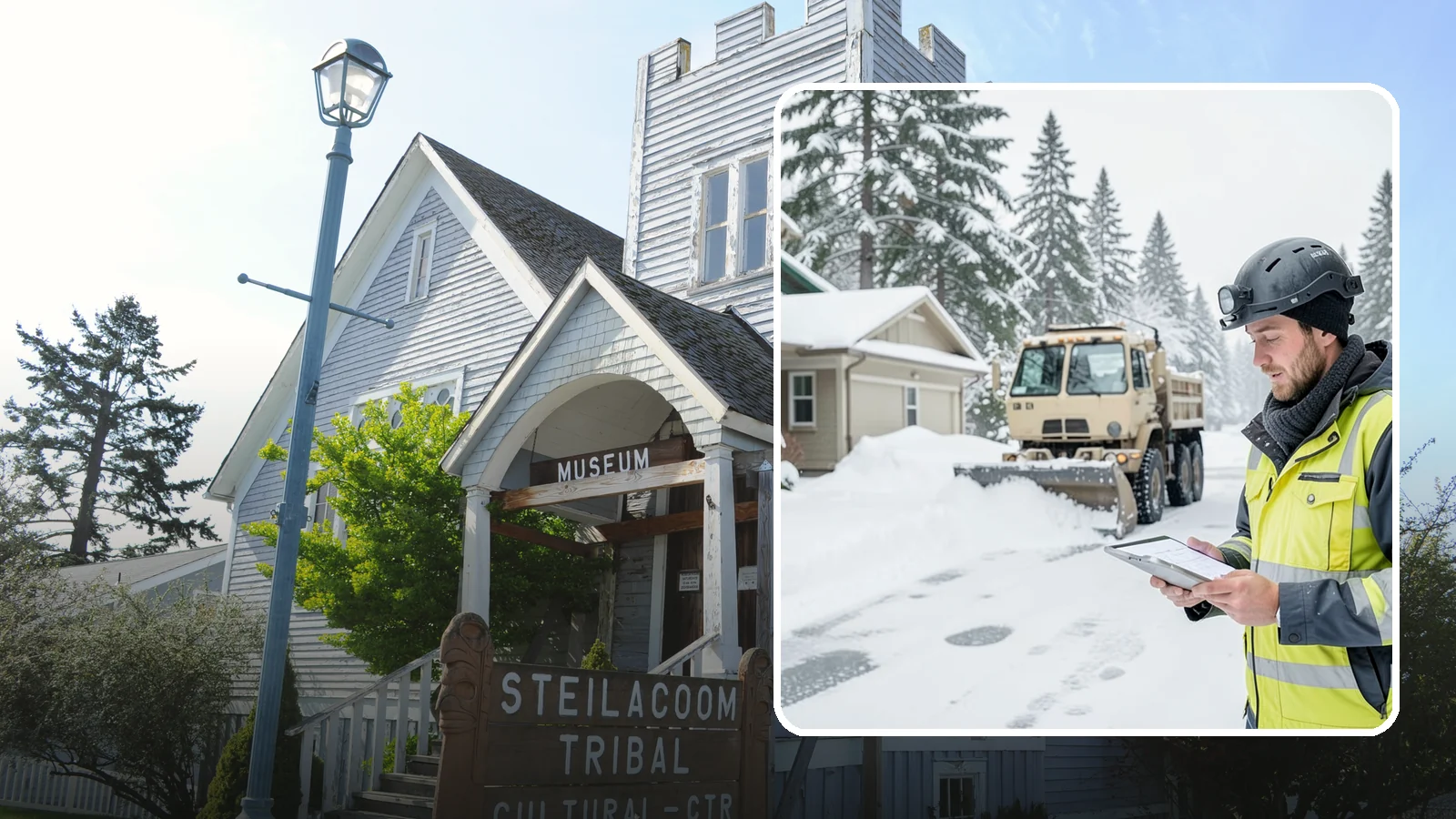 Event Snow Removal in Steilacoom, Pierce County, WA - We clear parking, entrances, and walkways for weddings, conferences, and winter events across Western Washington so a sudden...
