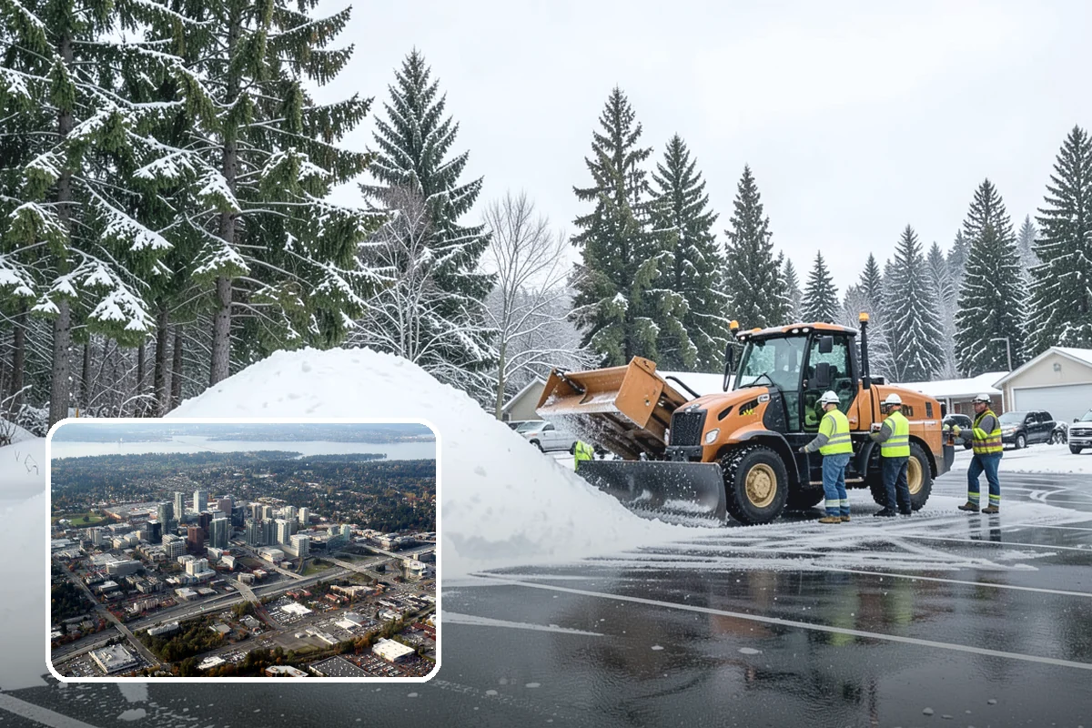 Fire Lane Clearing in Bellevue, King County, WA - Fire lanes kept clear to full required width