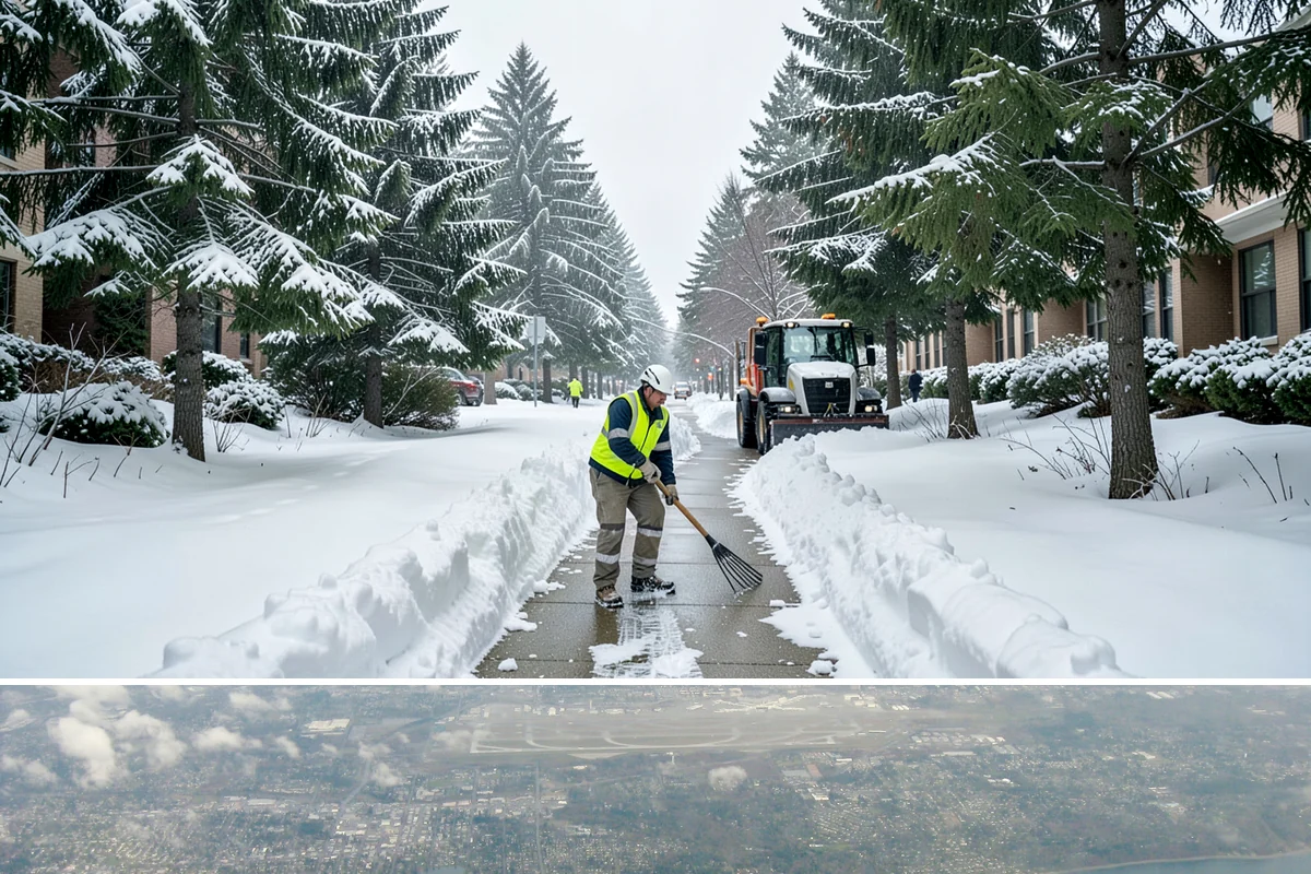 Fire Lane Clearing in Burien, King County, WA - Fire lane maintenance is essential throughout the snow season, especially during storms from December to February.