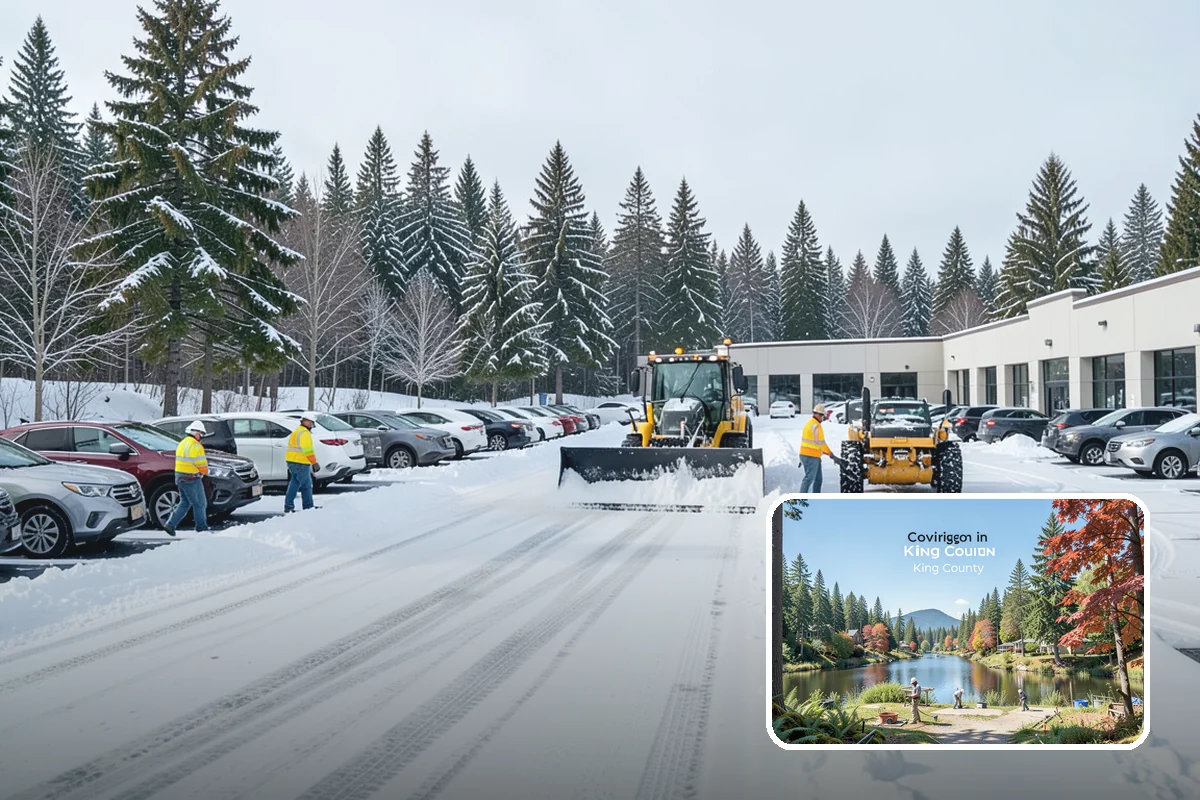 Fire Lane Clearing in Covington, King County, WA - Fire lanes kept clear to full required width