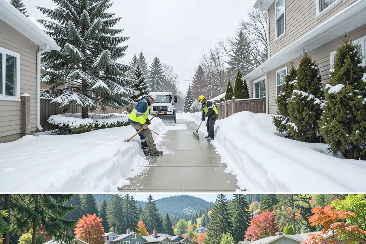 Fire Lane Clearing in Fircrest, Pierce County, WA - Fire lane maintenance is essential throughout the snow season, especially during storms from December to February.