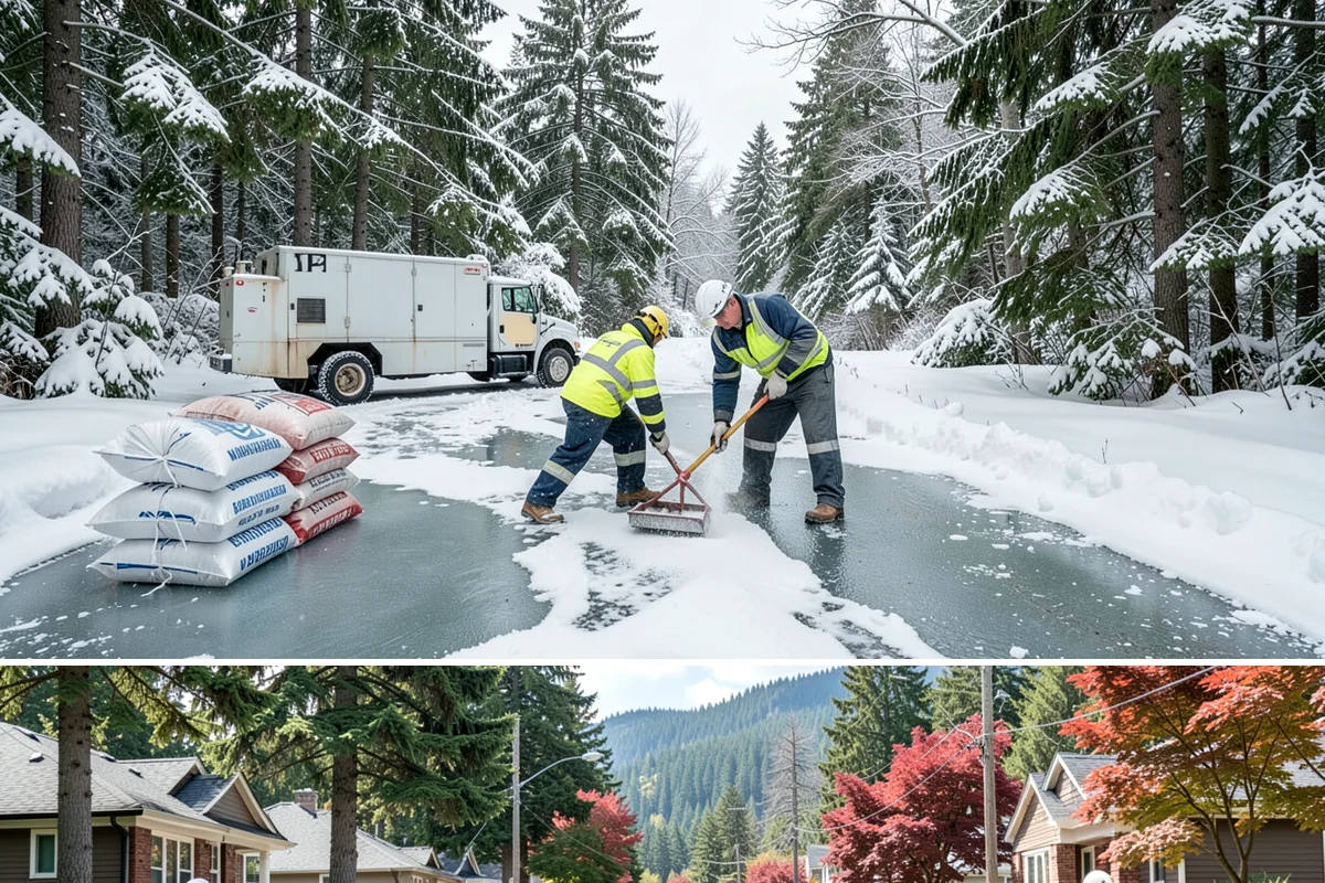 Fire Lane Clearing in Hunts Point, King County, WA - Fire lane maintenance is essential throughout the snow season, especially during storms from December to February.