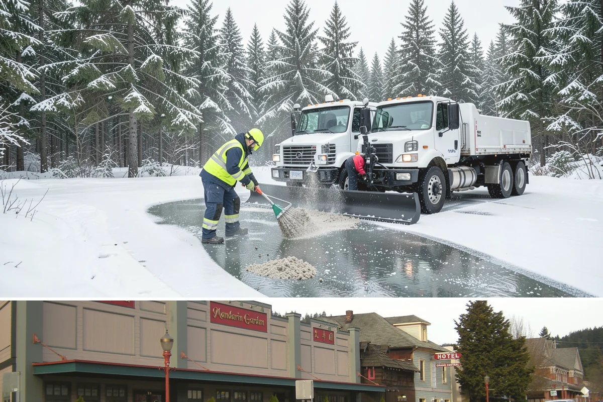 Fire Lane Clearing in Issaquah, King County, WA - Fire lane maintenance is essential throughout the snow season, especially during storms from December to February.