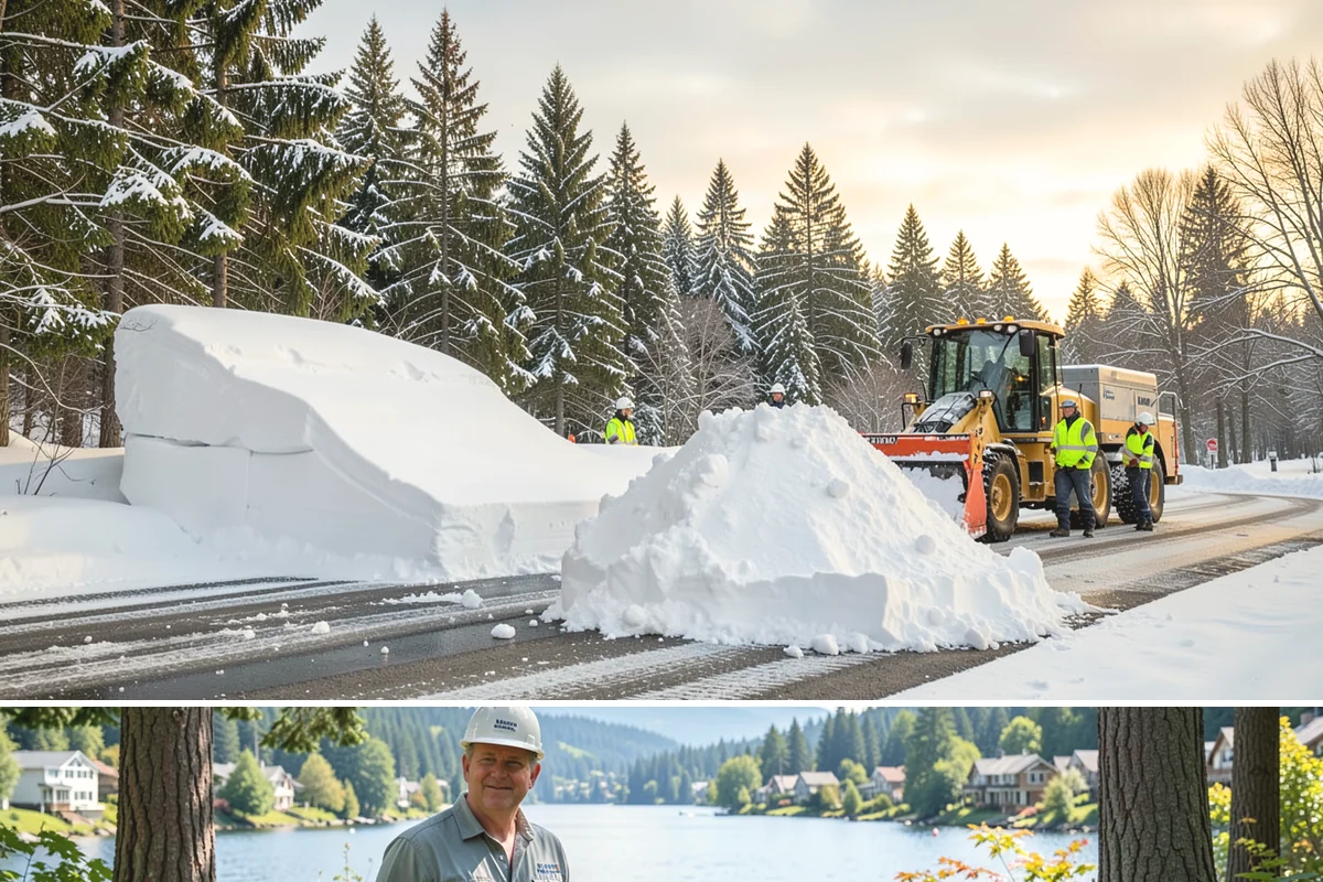 Fire Lane Clearing in Milton, King County, WA - Fire lane maintenance is essential throughout the snow season, especially during storms from December to February.