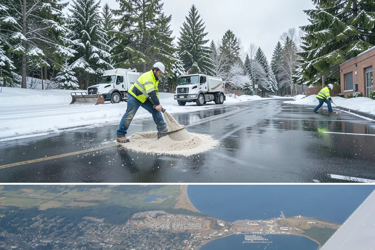 Fire Lane Clearing in Oak Harbor, Island County, WA - Fire lane maintenance is essential throughout the snow season, especially during storms from December to February.