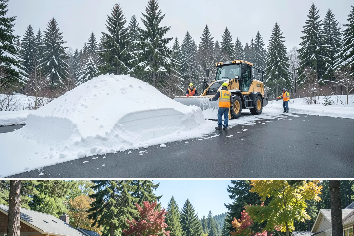 Fire Lane Clearing in Orting, Pierce County, WA - Fire lane maintenance is essential throughout the snow season, especially during storms from December to February.
