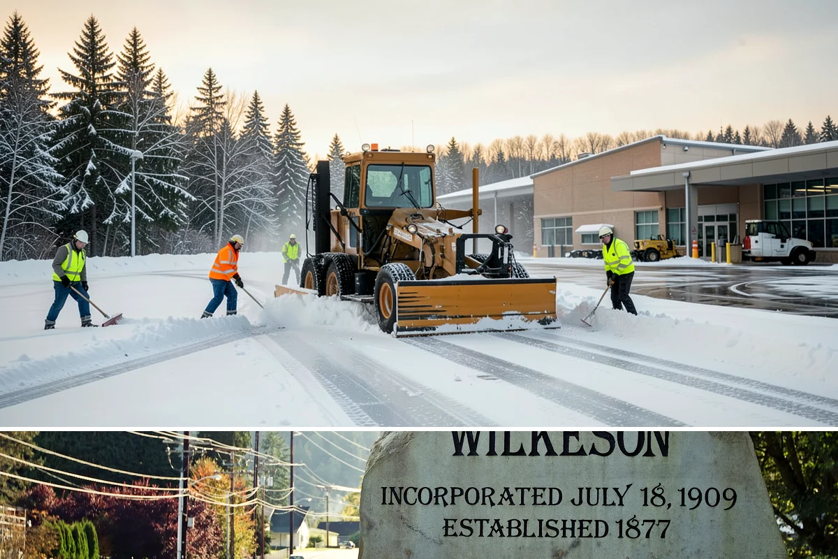 Fire Lane Clearing in Wilkeson, Pierce County, WA - Fire lane maintenance is essential throughout the snow season, especially during storms from December to February.