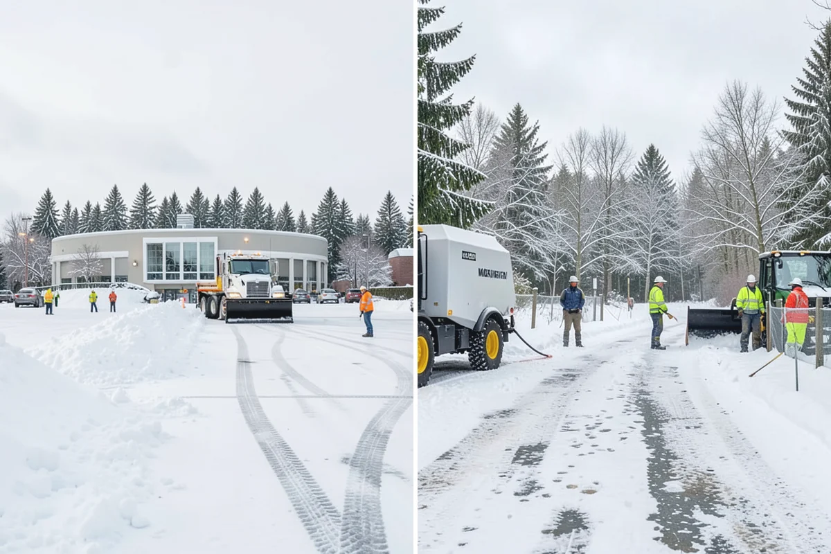 Fire Lane Deicing in Beaux Arts Village, King County, WA - Anti-ice the fire lane ahead of forecast freezing