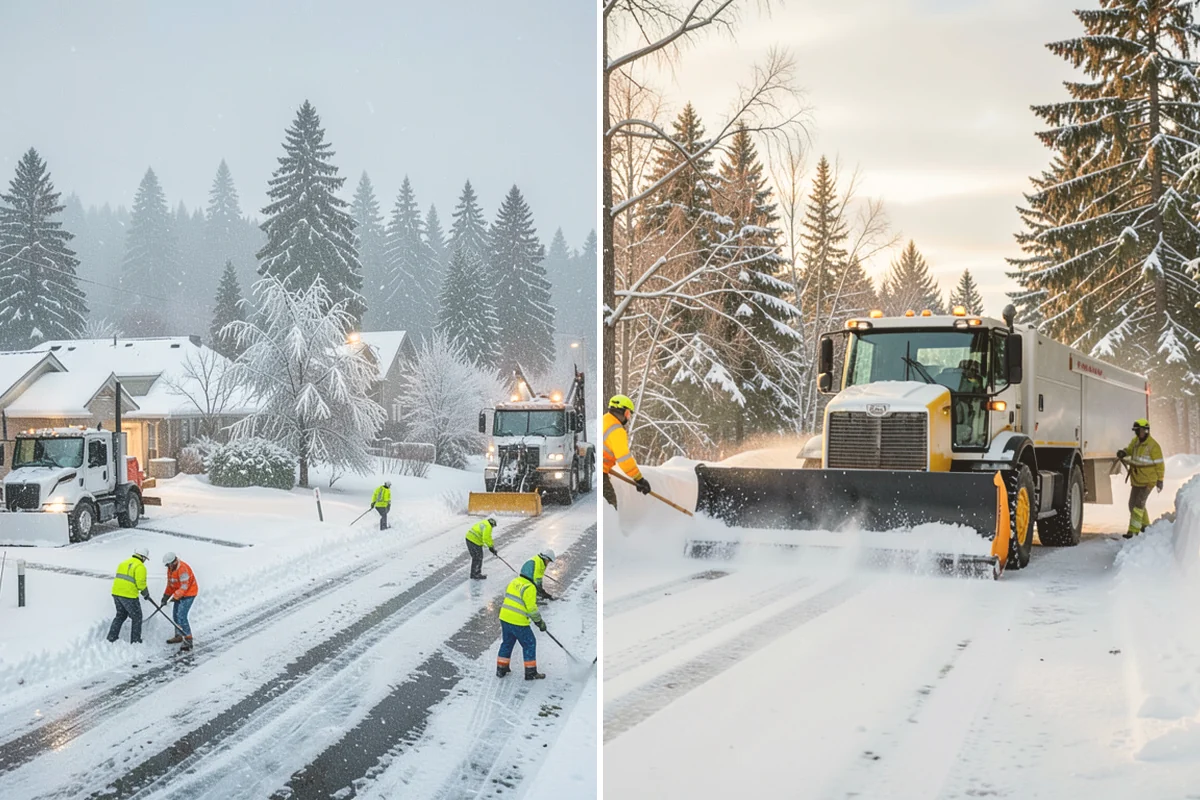 Fire Lane Deicing in Bothell, King County, WA - Anti-ice the fire lane ahead of forecast freezing
