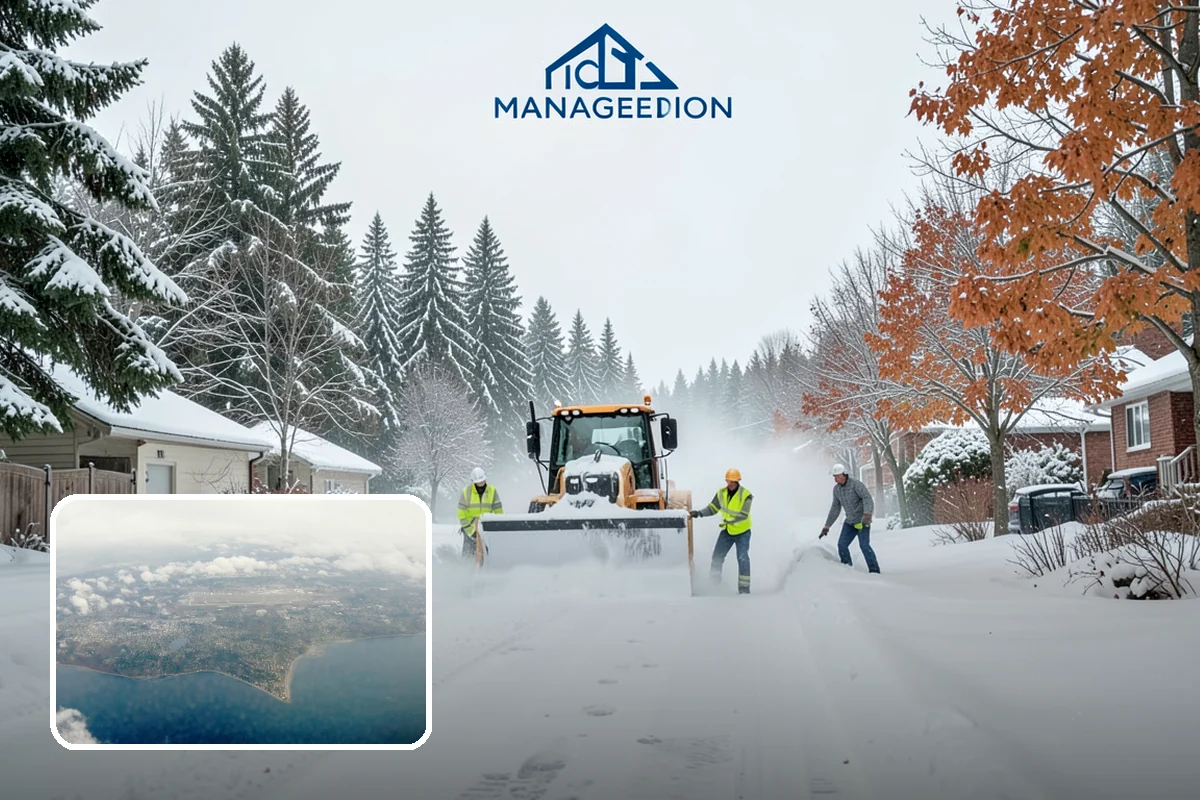 Fire Lane Deicing in Burien, King County, WA - Prevents refreeze on plowed emergency-access lanes