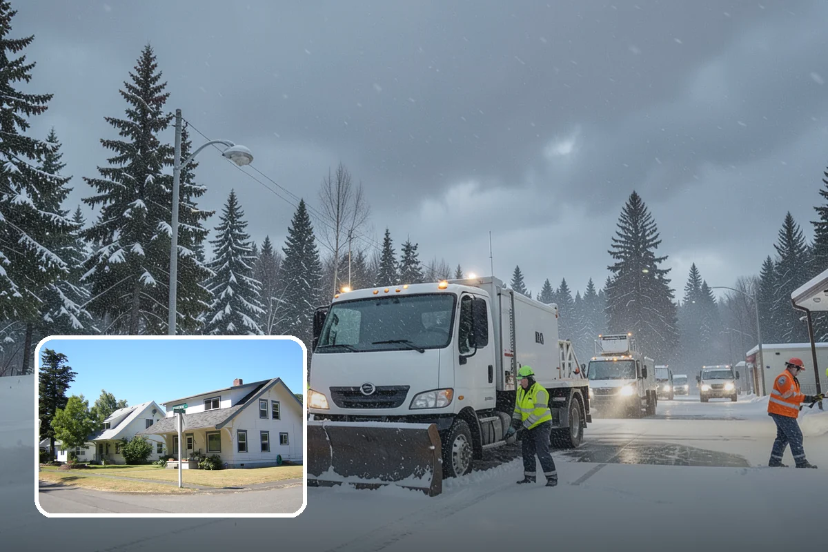 Fire Lane Deicing in DuPont, Pierce County, WA - Prevents refreeze on plowed emergency-access lanes