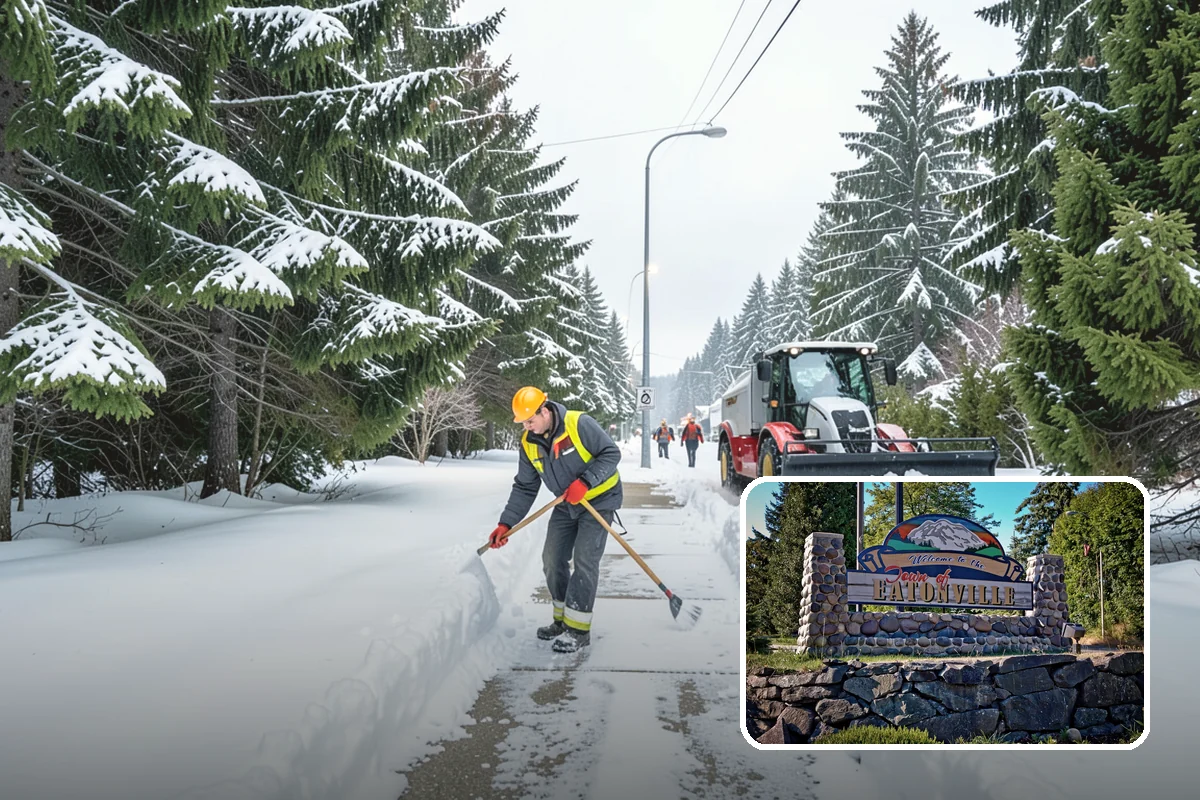 Fire Lane Deicing in Eatonville, Pierce County, WA - Prevents refreeze on plowed emergency-access lanes
