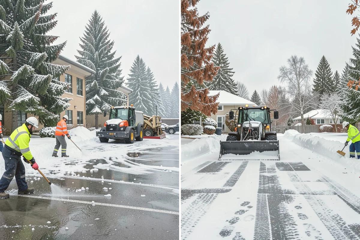 Fire Lane Deicing in Eatonville, Pierce County, WA - Anti-ice the fire lane ahead of forecast freezing