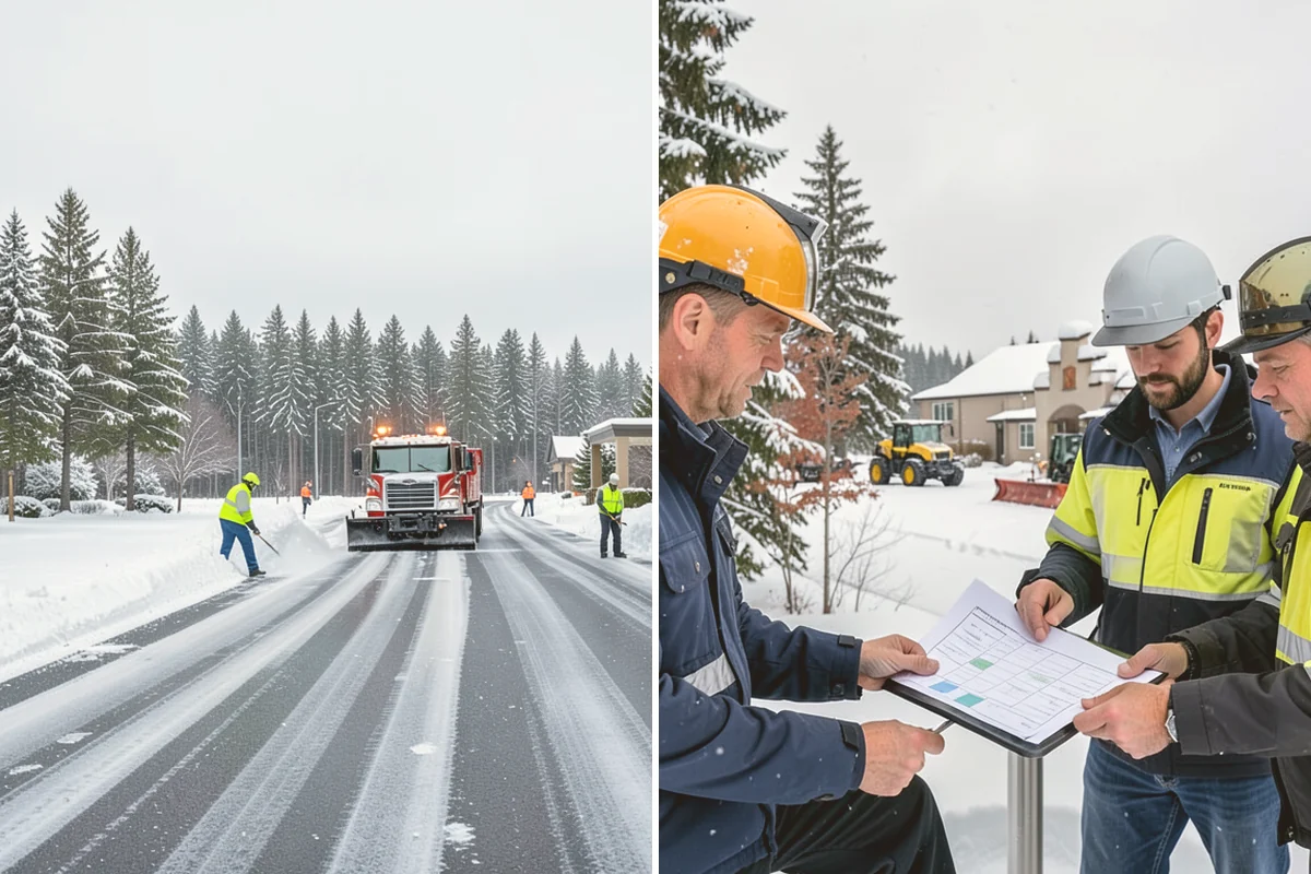 Fire Lane Deicing in Edmonds, Snohomish County, WA - Anti-ice the fire lane ahead of forecast freezing