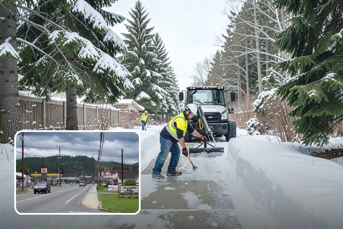 Fire Lane Deicing in Granite Falls, Snohomish County, WA - Prevents refreeze on plowed emergency-access lanes