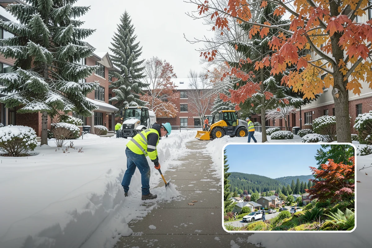 Fire Lane Deicing in Index, Snohomish County, WA - Prevents refreeze on plowed emergency-access lanes