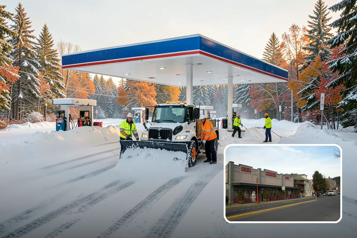 Fire Lane Deicing in Issaquah, King County, WA - Prevents refreeze on plowed emergency-access lanes