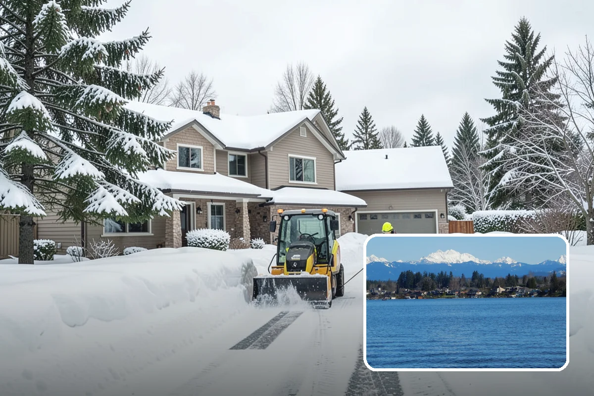 Fire Lane Deicing in Lake Stevens, Snohomish County, WA - Prevents refreeze on plowed emergency-access lanes