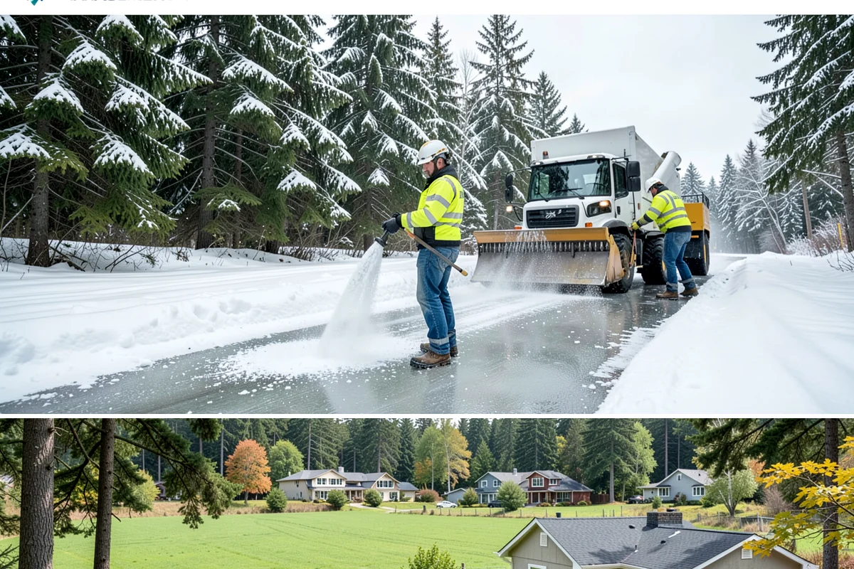 Fire Lane Deicing in Lyman, Skagit County, WA - Keep fire lanes on an anti-icing plan for the full lowland snow season, roughly November through March.