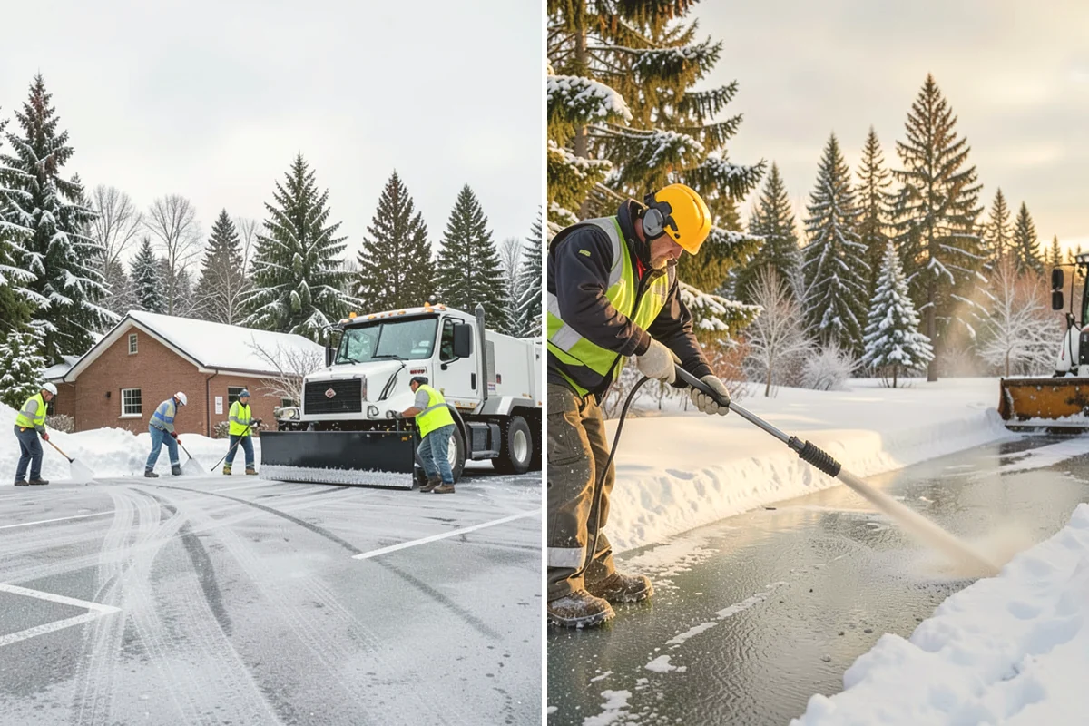 Fire Lane Deicing in Lynnwood, Snohomish County, WA - Anti-ice the fire lane ahead of forecast freezing