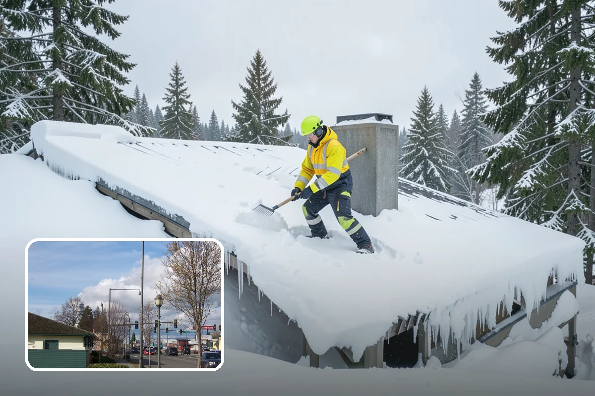 Fire Lane Deicing in Marysville, Snohomish County, WA - Prevents refreeze on plowed emergency-access lanes