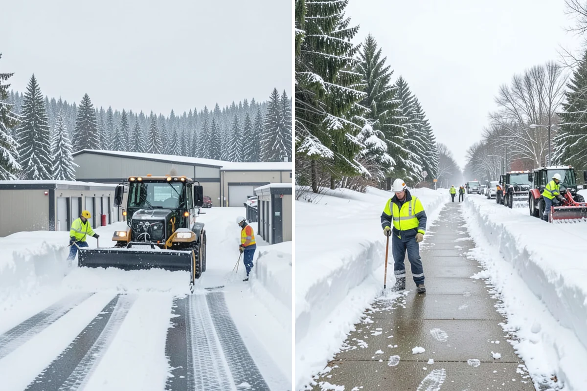 Fire Lane Deicing in Marysville, Snohomish County, WA - Anti-ice the fire lane ahead of forecast freezing